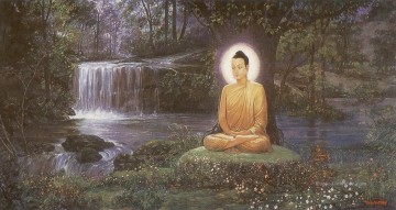 Prinz siddhattha erlangte höchste Erleuchtung und wurde der Buddha Buddhismus Ölgemälde
